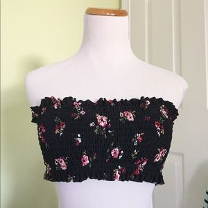 floral bandeau bikini top